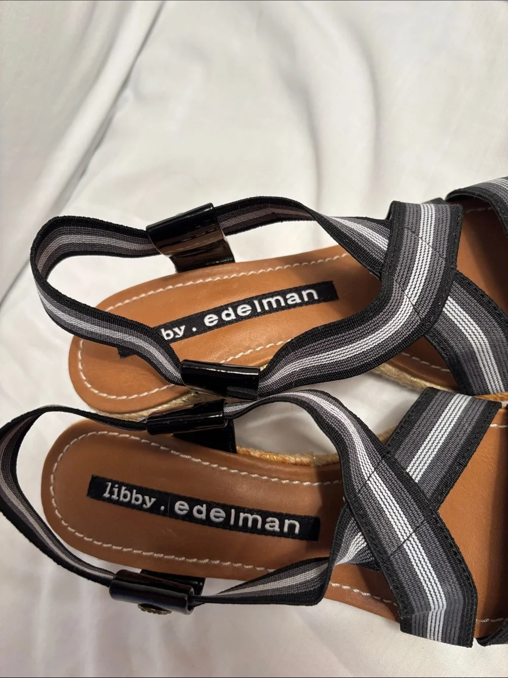 libby. edelman striped elastic